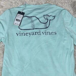 Vineyard Vines Aqua Whale Logo Tee